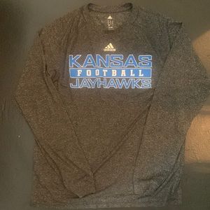 Adidas Kansas Jayhawks Long Sleeve Shirt Mens Medium